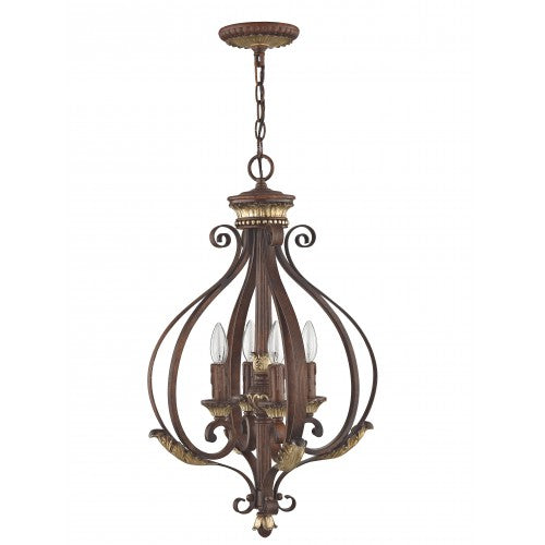 ##Antique Hardware## 4 Light Verona Bronze Foyer