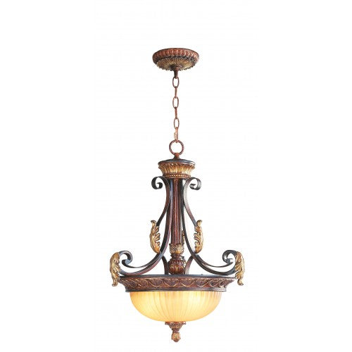 ##Antique Hardware## 3 Light Verona Bronze Inverted Pendant