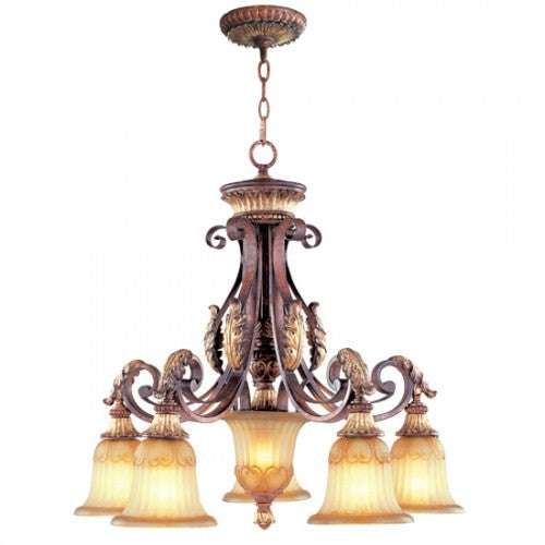 ##Antique Hardware## 6 Light Verona Bronze Chandelier