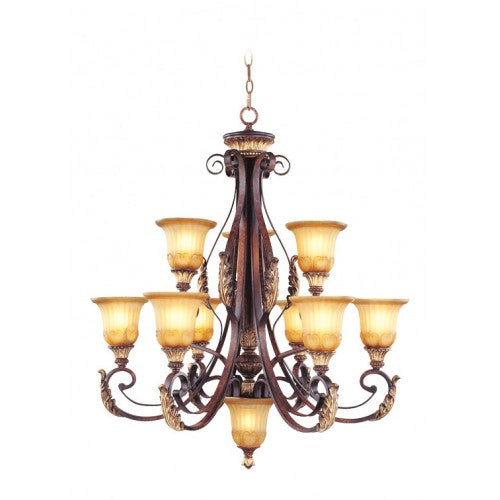 ##Antique Hardware## 10 Light Verona Bronze Chandelier