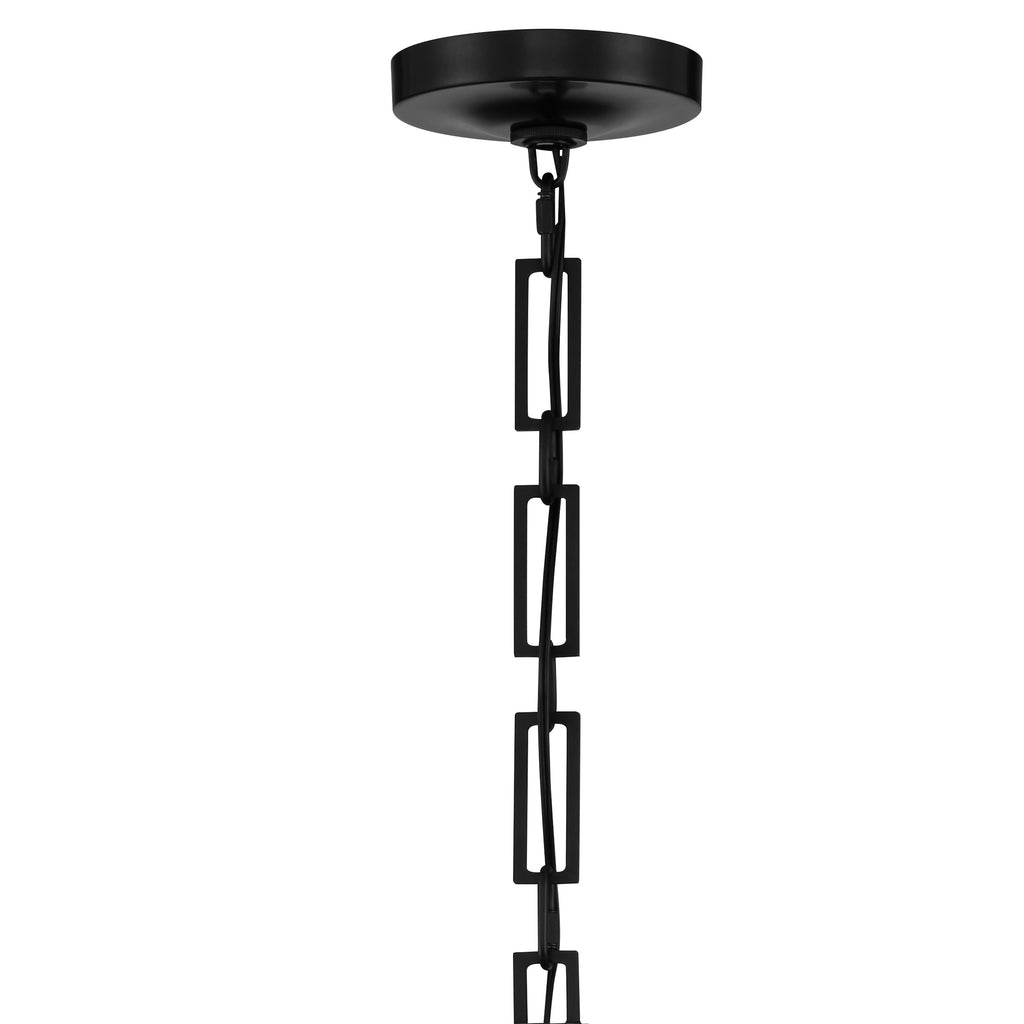 Antique Hardware Brian Patrick Flynn Alston 6 Light Matte Black + White Chandelier Chandelier