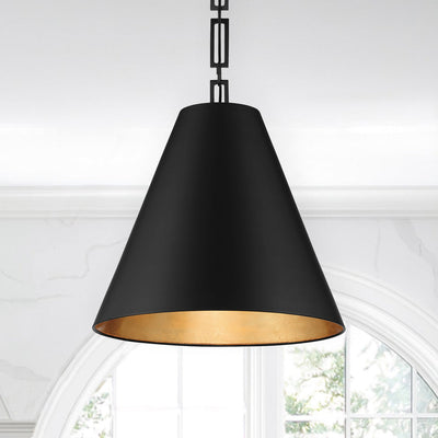 Antique Hardware Brian Patrick Flynn Alston 3 Light Matte Black + Antique Gold Chandelier Chandelier