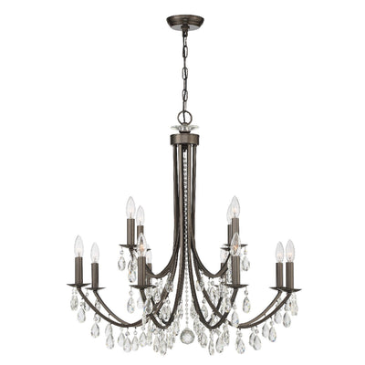 Antique Hardware Bridgehampton 12 Light Swarovski Strass Crystal Vibrant Bronze Chandelier Chandelier