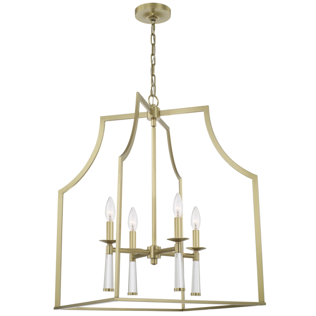 Antique Hardware Baxter 4 Light Aged Brass Chandelier Chandelier