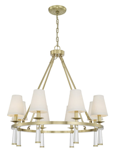 Antique Hardware Baxter 8 Light Antique Aged Brass Chandelier Chandelier