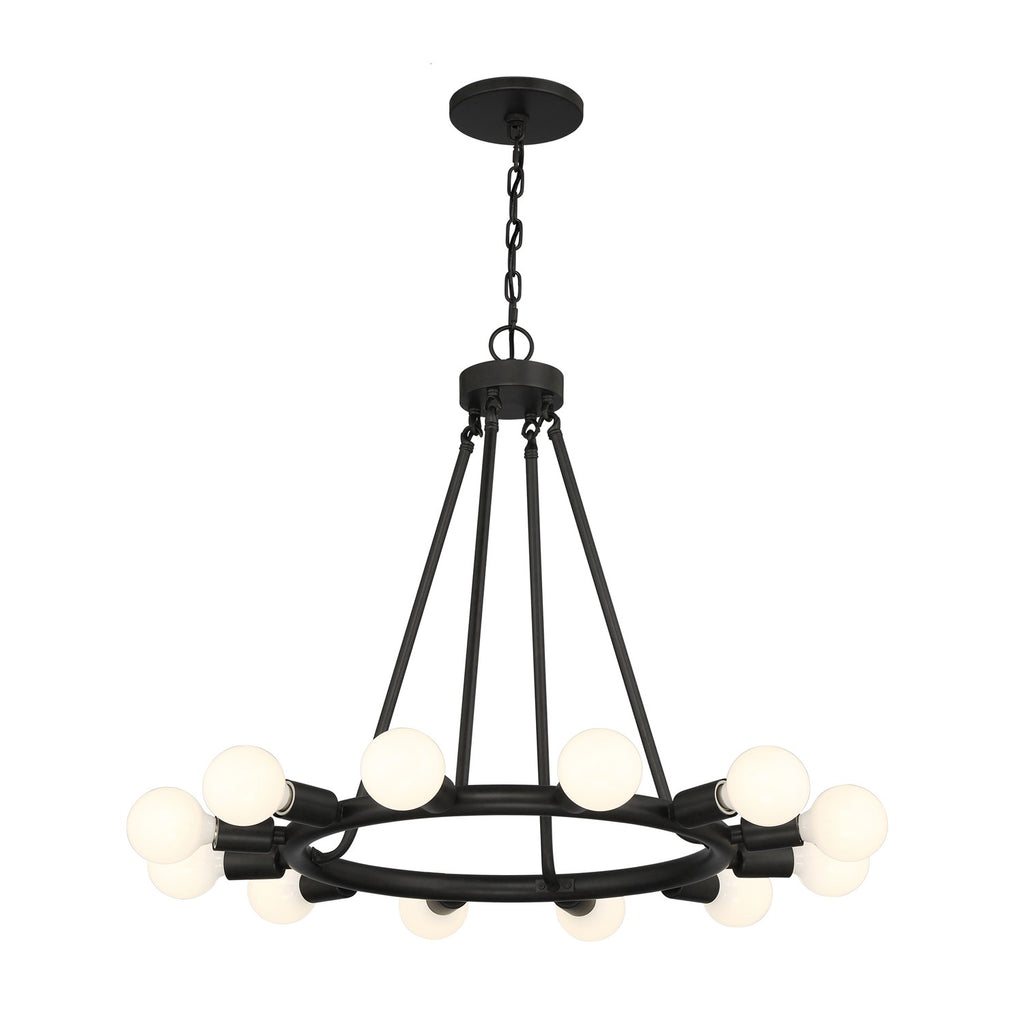 Antique Hardware Dakota 12 Light Black Chandelier Chandelier