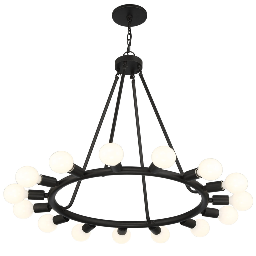 Antique Hardware Dakota 15 Light Black Chandelier Chandelier