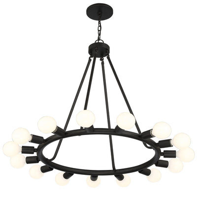 Antique Hardware Dakota 15 Light Black Chandelier Chandelier