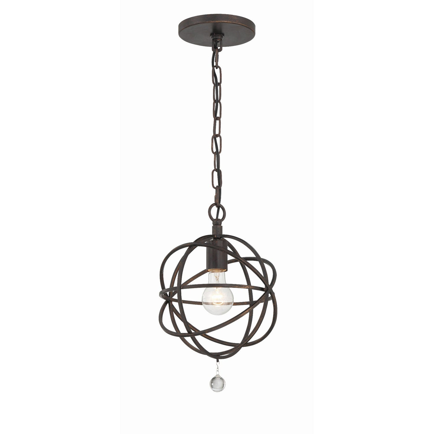 ##Antique Hardware## Solaris 1 Light English Bronze Mini Pendant