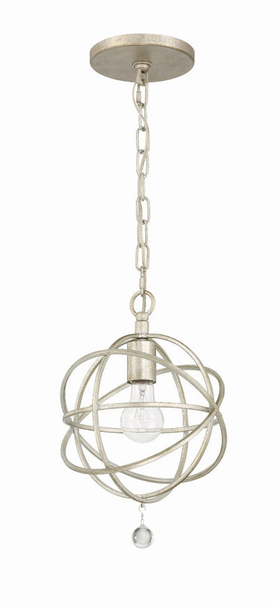 ##Antique Hardware## Solaris 1 Light Olde Silver Mini Pendant