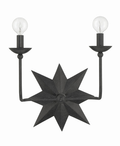 Antique Hardware Astro 2 Light Black Sconce Wall Sconce