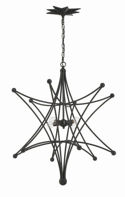 Antique Hardware Astro 4 Light Black Chandelier Chandelier