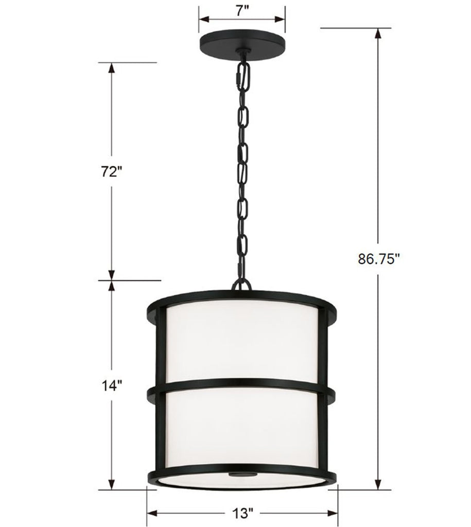 Antique Hardware Brian Patrick Flynn Hulton 3 Light Matte Black Mini Chandelier Chandelier