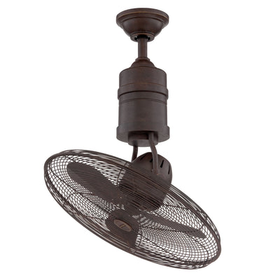 18" Bellows III Indoor/Outdoor (Damp) in Aged Bronze Textured w/ Aged Bronze Blades