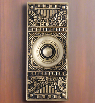 ##Antique Hardware## Solid Brass Eastlake Style Door Bell