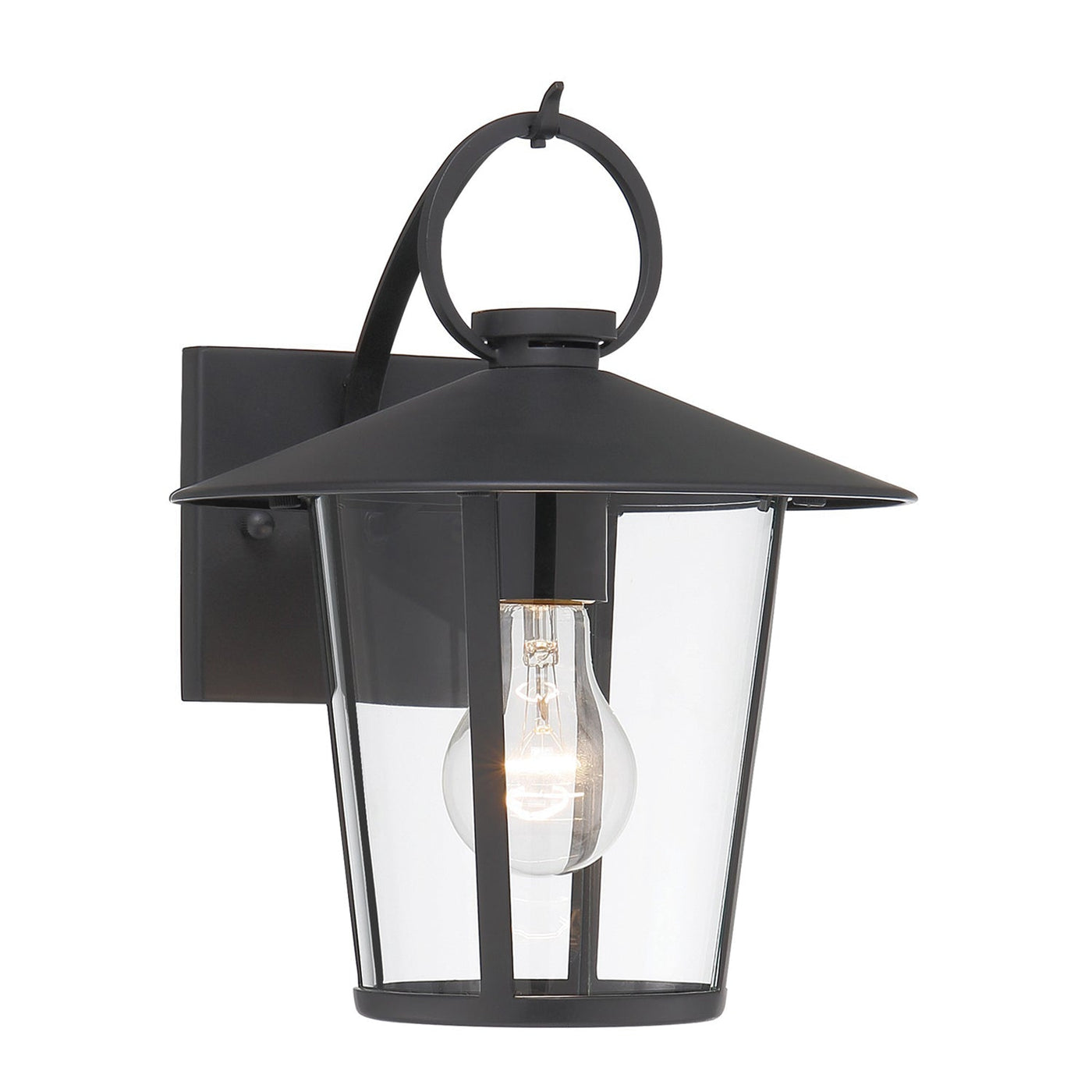 Antique Hardware Andover 1 Light Matte Black Outdoor Sconce Exterior