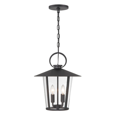 Antique Hardware Andover 4 Light Matte Black Outdoor Pendant Exterior