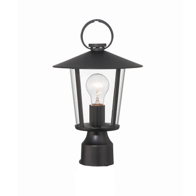 Antique Hardware Andover 1 Light Matte Black Outdoor Post Exterior