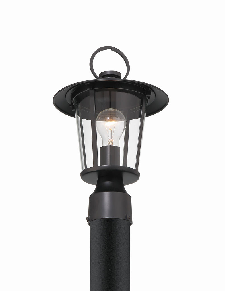 Antique Hardware Andover 1 Light Matte Black Outdoor Post Exterior