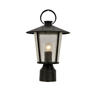 Antique Hardware Andover 1 Light Matte Black Outdoor Post Exterior