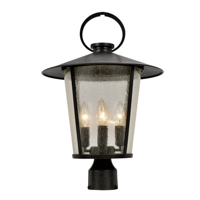 Antique Hardware Andover 4 Light Matte Black Outdoor Post Exterior