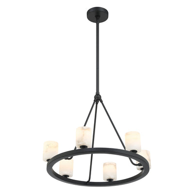 Antique Hardware Aragon 6 Light Matte Black Chandelier Chandelier