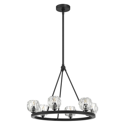 Antique Hardware Aragon 6 Light Matte Black Chandelier Chandelier