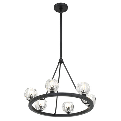 Antique Hardware Aragon 6 Light Matte Black Chandelier Chandelier