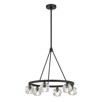 Antique Hardware Aragon 6 Light Matte Black Chandelier Chandelier