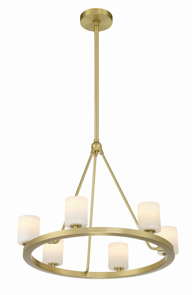 Antique Hardware Aragon 6 Light Soft Brass Chandelier Chandelier