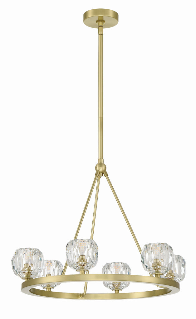 Antique Hardware Aragon 6 Light Soft Brass Chandelier Chandelier