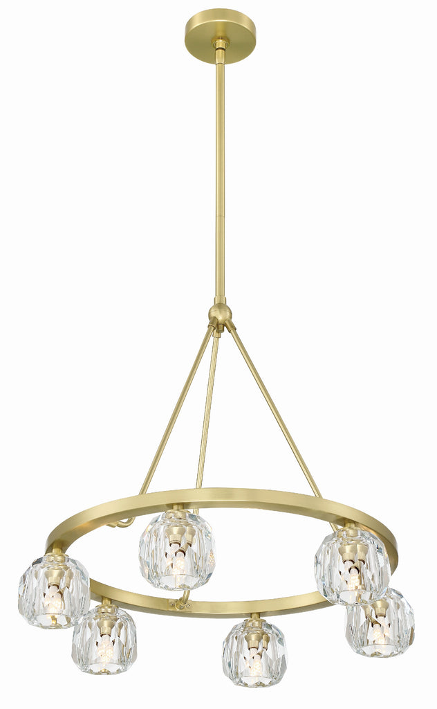 Antique Hardware Aragon 6 Light Soft Brass Chandelier Chandelier