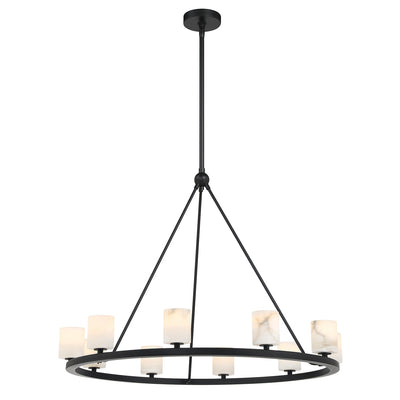 Antique Hardware Aragon 10 Light Matte Black Chandelier Chandelier