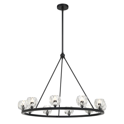 Antique Hardware Aragon 10 Light Matte Black Chandelier Chandelier