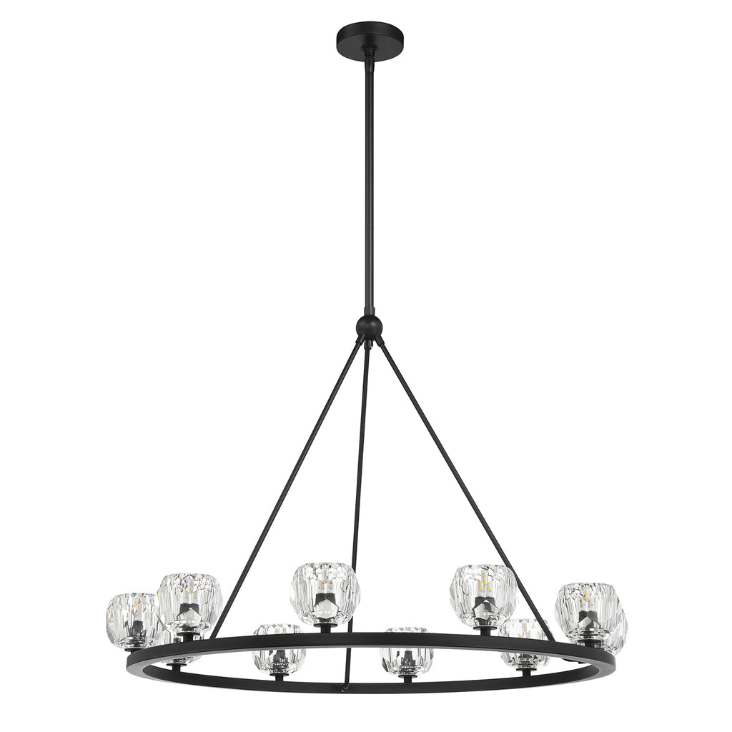 Antique Hardware Aragon 10 Light Matte Black Chandelier Chandelier