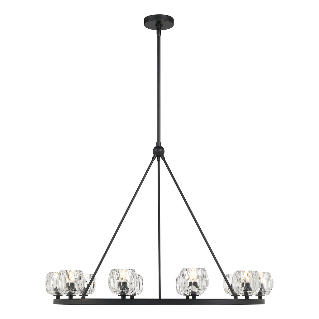 Antique Hardware Aragon 10 Light Matte Black Chandelier Chandelier