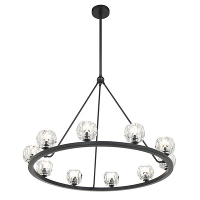 Antique Hardware Aragon 10 Light Matte Black Chandelier Chandelier