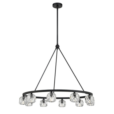 Antique Hardware Aragon 10 Light Matte Black Chandelier Chandelier