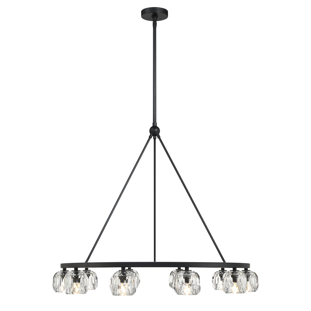 Antique Hardware Aragon 10 Light Matte Black Chandelier Chandelier