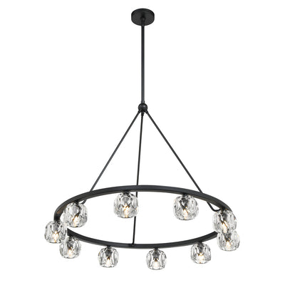 Antique Hardware Aragon 10 Light Matte Black Chandelier Chandelier