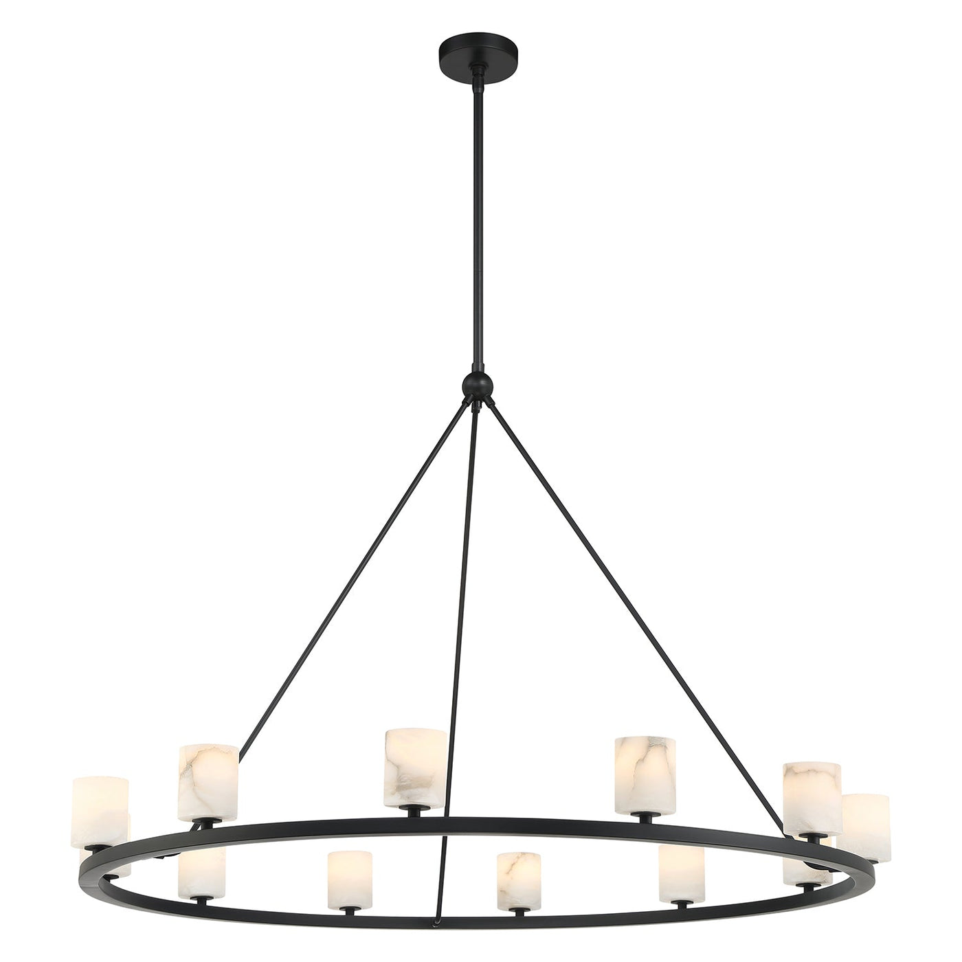 Antique Hardware Aragon 12 Light Matte Black Chandelier Chandelier