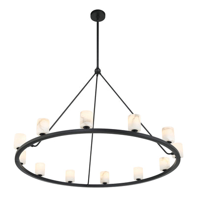 Antique Hardware Aragon 12 Light Matte Black Chandelier Chandelier