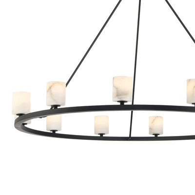 Antique Hardware Aragon 12 Light Matte Black Chandelier Chandelier