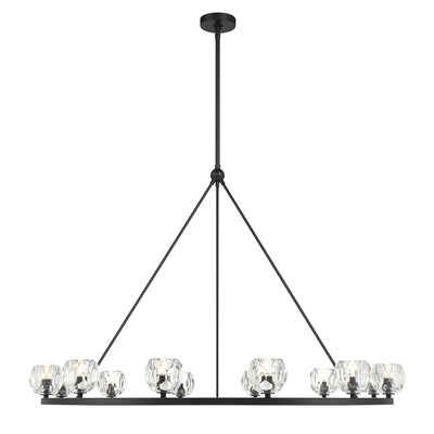 Antique Hardware Aragon 12 Light Matte Black Chandelier Chandelier