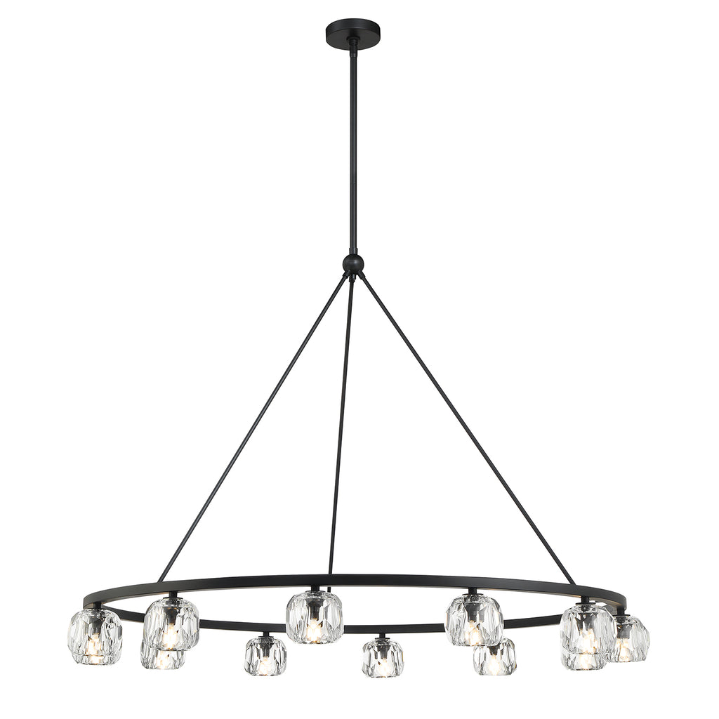 Antique Hardware Aragon 12 Light Matte Black Chandelier Chandelier