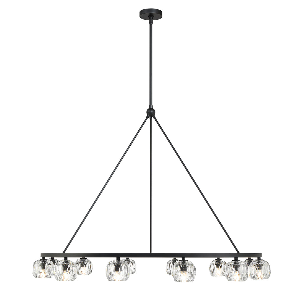 Antique Hardware Aragon 12 Light Matte Black Chandelier Chandelier