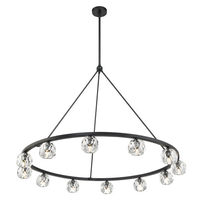 Antique Hardware Aragon 12 Light Matte Black Chandelier Chandelier