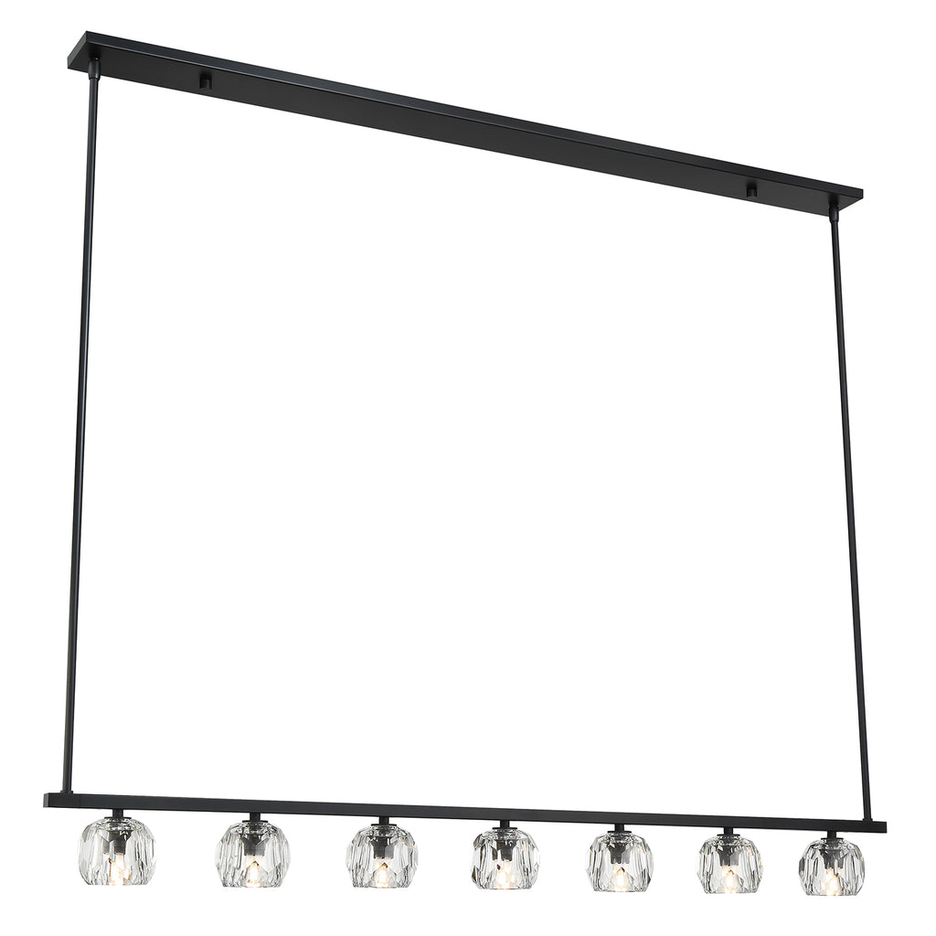 Antique Hardware Aragon 7 Light Matte Black Chandelier Chandelier