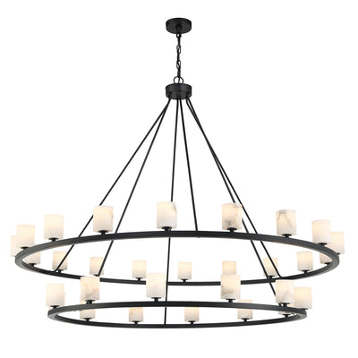 Antique Hardware Aragon 30 Light Matte Black Chandelier Chandelier