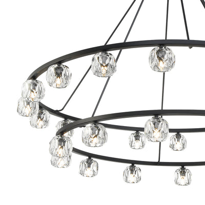 Antique Hardware Aragon 30 Light Matte Black Chandelier Chandelier